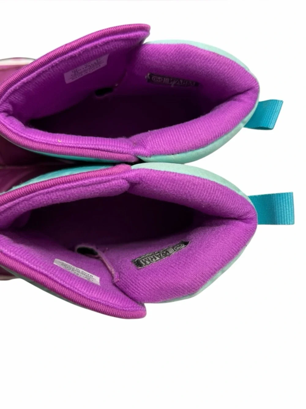 MERRELL Free Roam Puffer Girls Winter Boots in Berry Turquoise Sz 3 M Waterproof